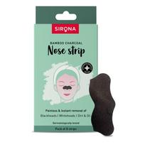 Sirona Bamboo Charcoal Blackheads Remover Nose Strips for Women - Pack of 8 | Painless & Instant Removal of Whiteheads, Blackheads, Pore Cleanser blue