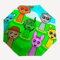 1pc Sprunki-cartoon Themed High-quality Umbrella,Automatic Opening and Closing Umbrella,Multi-functional Umbrella G0811287 blue
