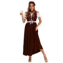 Oktoberfest tarnaitės uniforma Bavariškas kostiumas scenai ir pasirodymams L brown