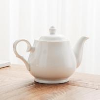 Ceramic French Star Restaurant Teapot Tea Set 750ml balta
