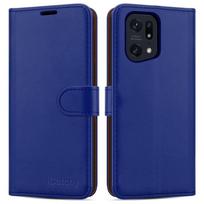(Blue) OPPO Find X5 Pro 5G Phone Wallet Book Leather Case