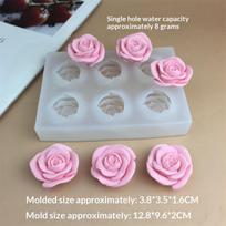 Mini Rose Shaped Silicone Mold Fondant Mousse Cake Soap Resin Mould Jelly Candy Chocolate Decoration Baking Tools white