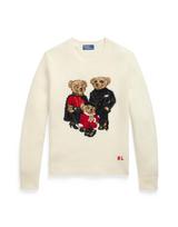 Polo Ralph Lauren Megztinis gelsvai pilka spalva / brokato spalva / raudona / juoda