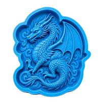 Reusable Stepping Stone Mold Dragon Shape Paving Brick Mould Concrete Paver Form  Patio Walkway blue