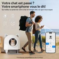 Self-Cleaning Cat Litter Box 90L | XXXL Tray - App-Controlled, Automatic Cleaning, Safe Deodorization