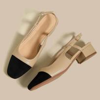 Women Summer Low Heel Square Toe Sandals Versatile Fashion Party Shoes Comfortable Casual Ladies Footwear 38 brown