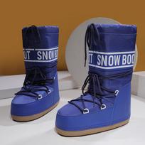 Winter Boots Women Snow Boots Mid-calf Cold-proof Antiskid Thicken Plush Waterproof Thick Platform Space Ski Boots Size 35-43 42 black