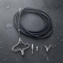 Sewer Cleaning Flexible Shaft Long-Lasting Pipe Descaling Chain Tool Industrial 8M black