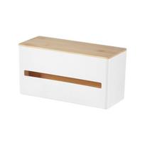 Wood Look Lid Storage Dispenser Case with Side Opening, Countertop Storage Box for Regular Kitchen Home Counter Use balta