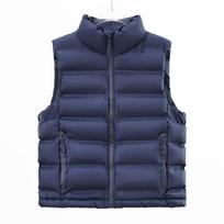 Bang Matt Fabric Women Sleeveless Ultra Light Down Vest Women White Duck Down Vest Female Stand Collar Slim Warm Waistcoat XS tamsiai mėlyna spalva