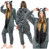 Onesie Warm Men' Pajamas Kigurumi Onesie Raccoon One-Piece Zipper Gray Raccoon Onesie Costume - gray
