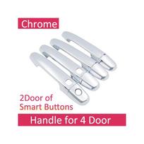Chrome Handles Cover Trim Set for Toyota Yaris Vitz XP90 2006~2011 Auto Accessories Stickers Car Styling 2007 2008 2009 1 Keyhole 2 Smart white