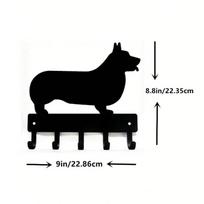 Corgi Dog Key Hooks Holder Six Nine Inch Metal Wall Art Iron Crafts Hanging Holder Rack Six Nine Inch Corgi Key Holder Metal S rožinio aukso spalvos