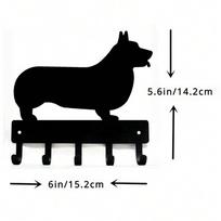 Corgi Dog Key Hooks Holder Six Nine Inch Metal Wall Art Iron Crafts Hanging Holder Rack Six Nine Inch Corgi Key Holder Metal S juoda