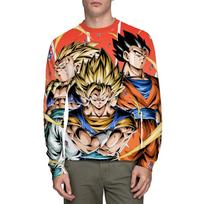 Dragon Ball Vasarinis Vyriškas Ilgomis Rankovėmis Marškinėliai Animacinis Japonų Anime Laisvalaikio Rudens 3D Spausdinimo Cosplay Marškinėliai M black