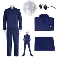 Gojo Satoru Cosplay Kostiumas Jujutsu Kaisen Apranga Pilnas Cosplay Rinkinys Gojo Satoru Uniforma Jujutsu Kaisen Cosplay Helovynui M blue