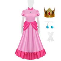 Princesės Peach Helovino Cosplay Kostiumas - Super Mario Bros XL pink