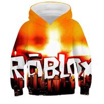 2026 Linksmas Roblox žaidimo 3D spausdintas džemperis berniukams Animacinis ilgomis rankovėmis Vaikų bliuzonas Pavasariniai drabužiai vaikams Mergaičių viršutiniai drabužiai Vaikų drabužiai 4-14 metų 140 orange