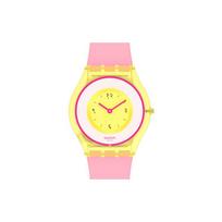 SWATCH Unisex 34mm Yellow Watch SS08Z101 SS08Z101 Rose Saree yellow