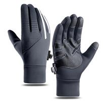 Getinfit Winter Gloves Touch Screen Anti-Slip Waterproof Warm Unisex for Outdoor Sports Cycling Running M gray