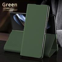 Kevlar rašto odinis atverčiamas dėklas telefonui Samsung Galaxy Z Fold 7 6 5 4 3 Fold7 Fold6 Atsparus smūgiams galinis dangtelis YYC002 Galaxy Z Fold5 gray