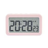 New LCD Simple Children Electronic Clock Student Desktop Timer Alarm Clock Multifunctional Clock Room Decoration white