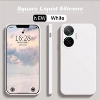 Poco F7 F 7 Pocof7 dėklas Skysto silikono kameros objektyvo apsauga Telefono dėklas skirtas Xiaomi Poco F7 Poco F 7 Pocof7 Minkštas TPU galinis dangtelis Poco F7 white