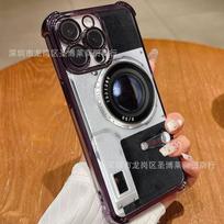 Retro camera for Samsung S26 phone case S25ULTRA anti-drop GalaxyS23 protective case NOTE20 Galaxy A36 gray