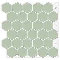 Waterproof 3D Self-Adhesive Epoxy Wall Sticker for Kitchen Decoration Size: 30.5*30.5*0.12 cm white