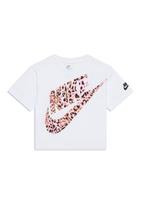Nike Sportswear Marškinėliai rusvai rausva / rožių spalva / juoda / balta
