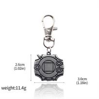 Digimon Alloy Keychain - Anime Mechanical Metal Pendant Ornament gray