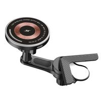 MagSafe Magnetic Car Phone Holder with 15W Wireless Charging for Console and Air Vent black