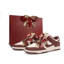Nike Dunk Heaven's Perfect Match Cushioning Low top Skateboard Shoes Unisex Dark Red HJ7673-001(Team900-) 38.5 brown