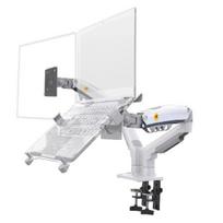 Desktop NB F160 + FP-2 Gas Spring Dual Arm for 17 -27  Monitor Holder + 10 -17  Laptop Support Air Press Mount Stand Load 2-9kg F160-FP-WX