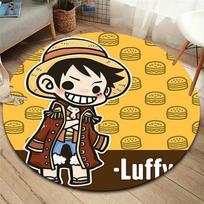 One Piece Monkey D Luffy Round Area Rug Carpet Rug For Living Room Bedroom Sofa Playroom Decor Nonslip Floor Mat 100cmx100cm
