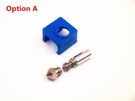 MK10 All Metal Hotend Upgrade Kit for 1.75mm Thermal Barrier Tube Silicone Sock For Flashforge/CTC/Wanhao 3D printer Option A