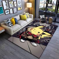 Cute Cartoon Pikachu Graffiti Style suitable as a non-slip mat for the living room or bedroom sofa 40x60cm( 15x23in ) gray