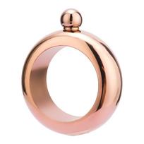 Food Grade Bangle Flask 3.5 Oz Round Hip Flask Portable Liquor Bottle  Outdoor Camp varis