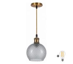 BRILAGI -LED Pakabinamas šviestuvas ant laido RETRO GLASS 1xE27/60W/230V skers. 18 cm auksinė/dūminė pilka