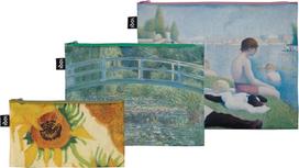 LOQI Dėklai LOQI CiCLO Museum Seurat, Monet, Van Gogh Impressionism, 3 vnt.