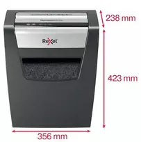 Rexel Momentum X312 dokumentų naikiklis Smulkinimas mažais gabalėliais Juoda, Pilka