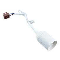 Lempos lizdas DPM, E27, 250 V, 4 A, 2x0,75 mm², remonto darbams, laido ilgis 15 cm, su kontaktine ka