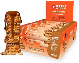 MaxiNutrition Baltyminis Vaflio Batonėlis su Žemės Riešutų Įdaru 12 x 39g