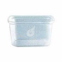 Multi Salotų dubenėlis 300 ml 108x81x59 mm stačiakampis PP permatomas, 10 pakelių x 100 vnt./kartonas