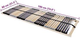 Lova Lamelinis lovos pagrindas Ruda 80 x 190 cm Kietas bukas medis