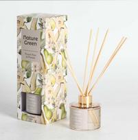 Home4You Nendrinis difuzorius NATURE Žalias 100ml, prancūziška kriaušė ir frezijos