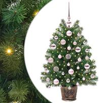 Dirbtinė Kalėdų eglutė su 150 LED s stovu Žalia 75 cm PE ir PVC