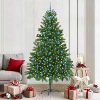 Kalėdų eglutė su 300 LED s stovu Žalia 210 cm PE