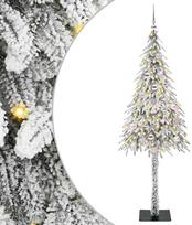 Kalėdų eglutė su 150 LED s stovu Balta 150 cm PE ir Plienas