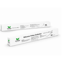 FOLEY CH14, silikono kateteris, 2 kan. 15ml, 10 vnt.